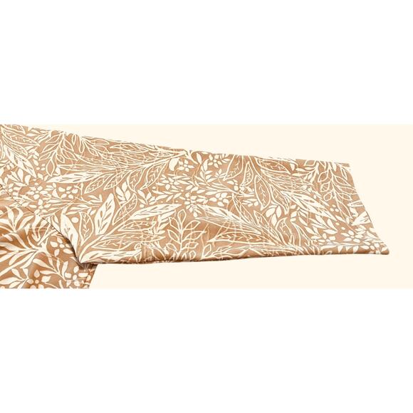 EMILY DANIELS 3/4 SLV PULL-OVER ROUND NECK BLOUSE, WOMENS, XL, TAN/WHITE FLORAL - Picture 8 of 12